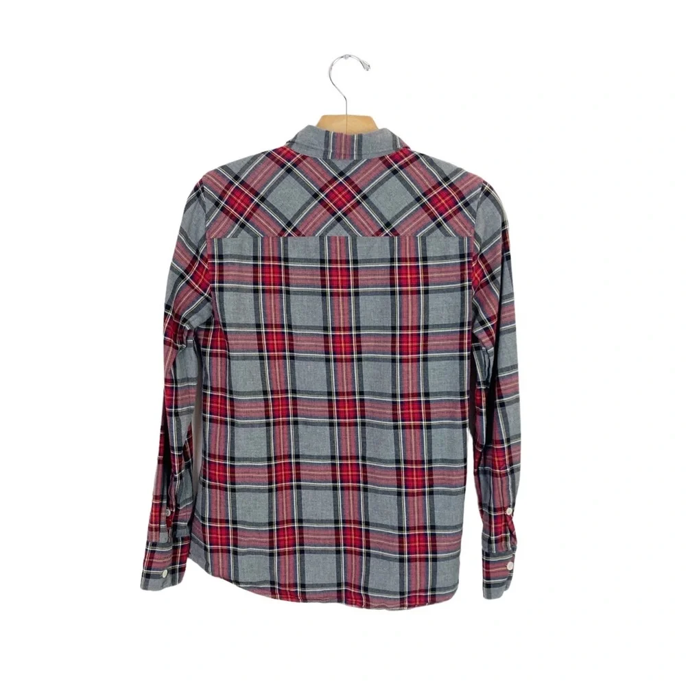 J.Crew Boy Fit Tartan Plaid Button Shirt Size 2